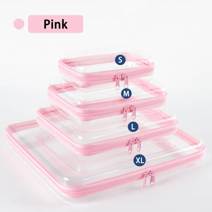 Portable Clear PVC Hard Zipper Organizer Box for Multi‑Purpose Storage