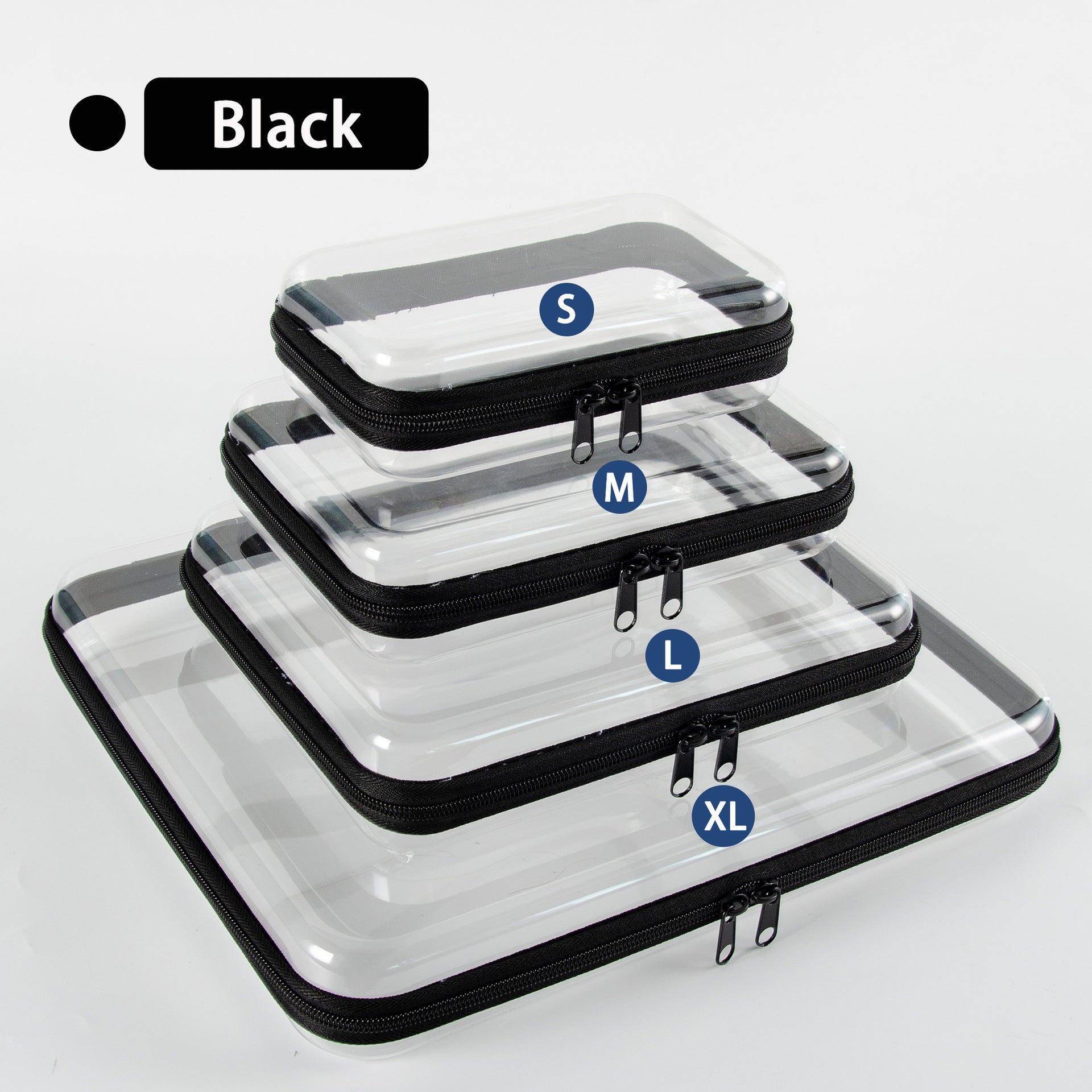 Portable Clear PVC Hard Zipper Organizer Box for Multi‑Purpose Storage