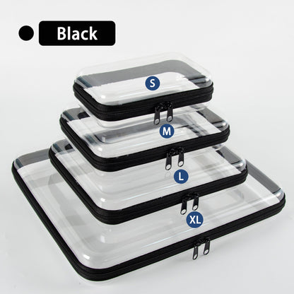 Portable Clear PVC Hard Zipper Organizer Box for Multi‑Purpose Storage