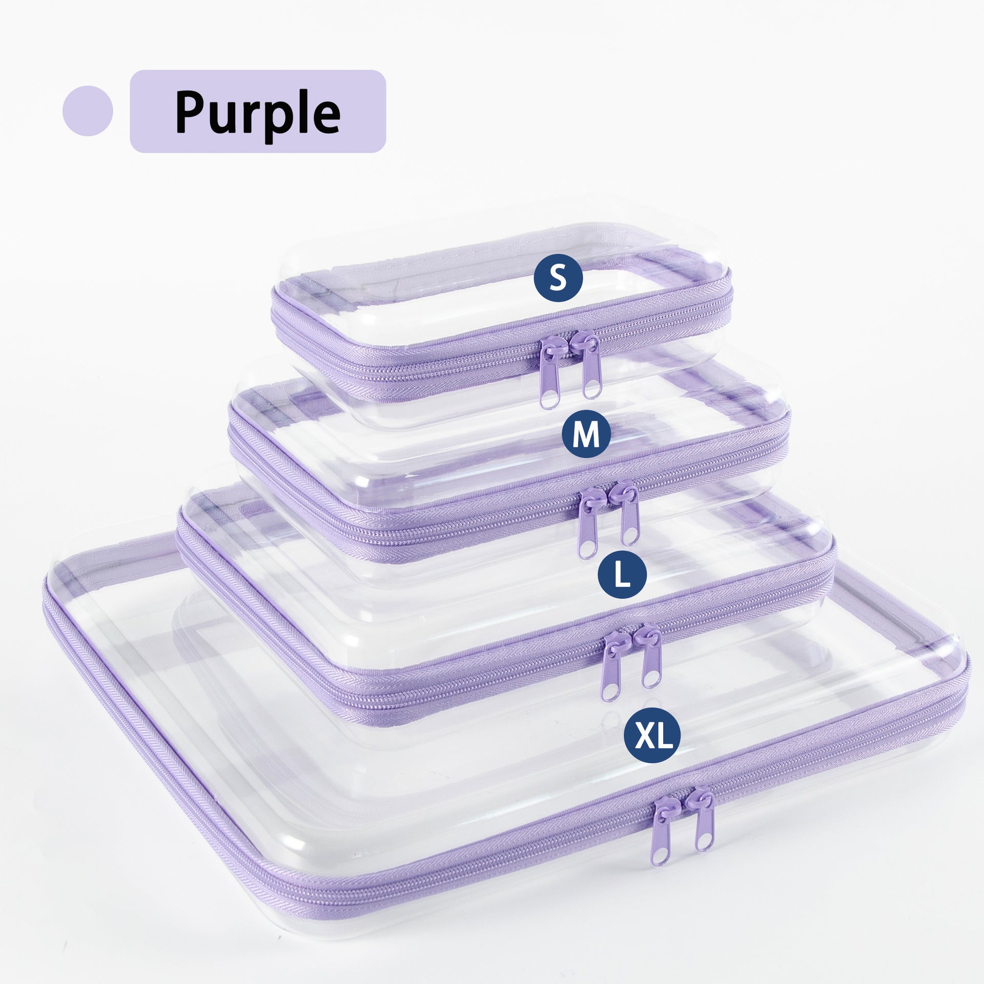Portable Clear PVC Hard Zipper Organizer Box for Multi‑Purpose Storage