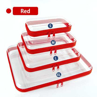 Portable Clear PVC Hard Zipper Organizer Box for Multi‑Purpose Storage