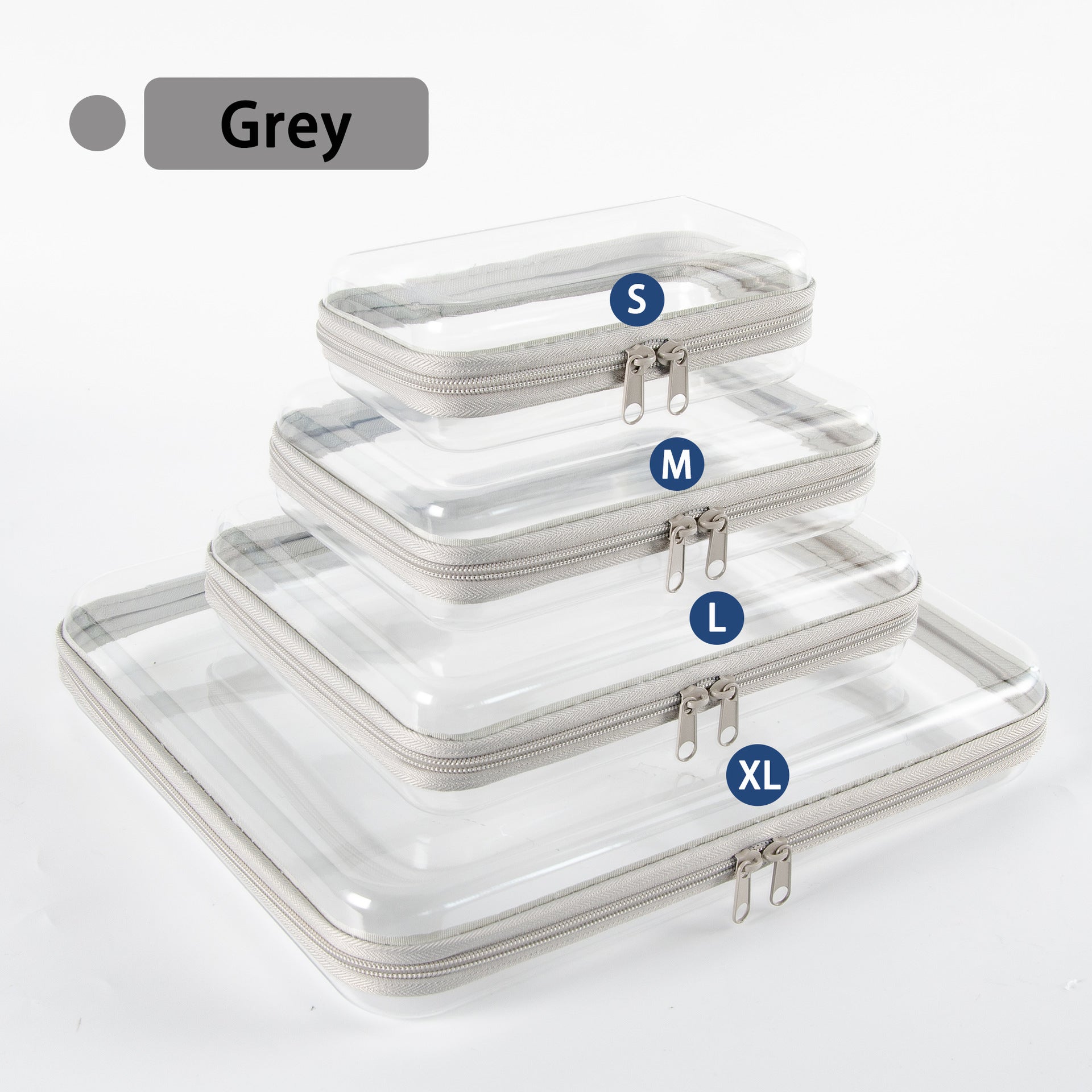 Portable Clear PVC Hard Zipper Organizer Box for Multi‑Purpose Storage