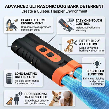 Ultrasonic Dog Bark Control Device – Portable Training Tool for Indoor & Outdoor Use
