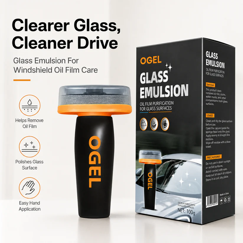 Windshield Oil Film Remover Wand – Streak-Free Glass Cleaning Kit