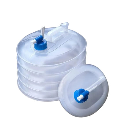 15L Foldable Water Container with Tap Portable Collapsible Water Storage Tank Water Carrier Lifting Bag