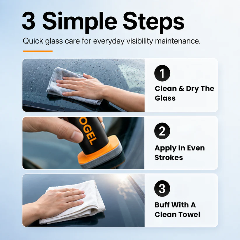 Windshield Oil Film Remover Wand – Streak-Free Glass Cleaning Kit