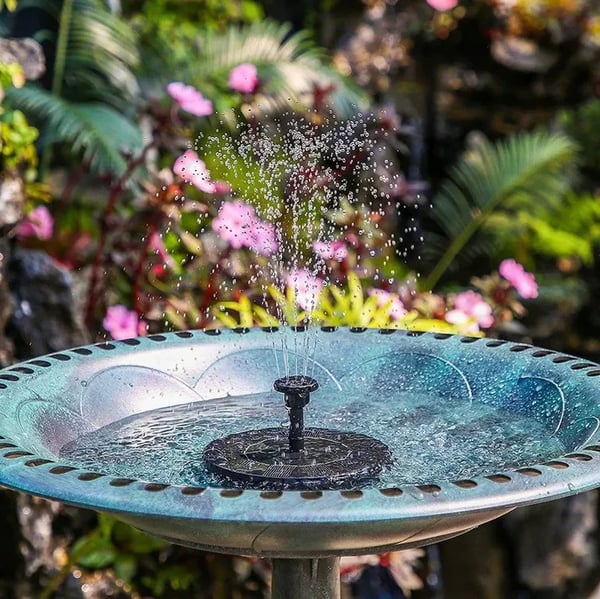 Solar Bird Bath Fountain Pump with 4 Nozzles