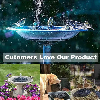Solar Bird Bath Fountain Pump with 4 Nozzles