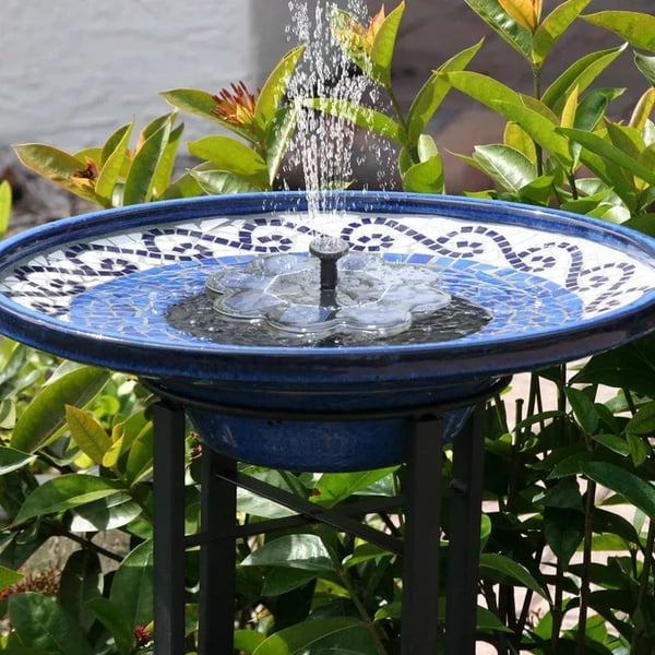 Solar Bird Bath Fountain Pump with 4 Nozzles